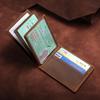 Retro Trend Crazy Horse Leder ID- & Bankkartenhalter mit Totem-Design