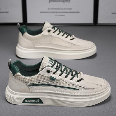 Nieuwe mesh schoenen voor de zomer, casual trendy ademende schoenen met platte zool, dunne comfortabele sport- en vrijetijdsboardschoenen