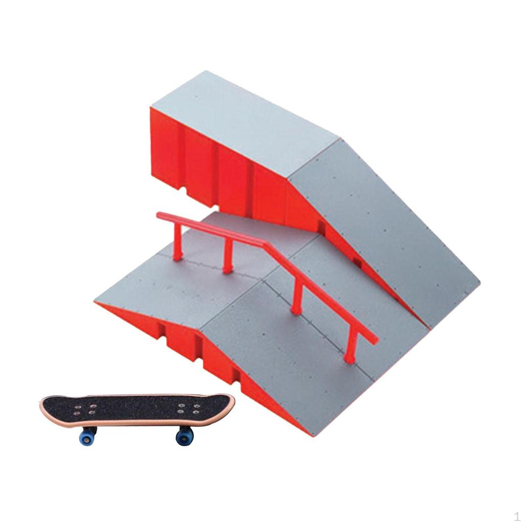 Finger Skate Ramp Park Kits Toy with Skateboard, Kids Skateboard