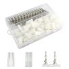 WMYCONGCONG 30 Pairs of Male and Female Pin Connectors for Large Tamiya Silver Large Tweezers Type A Connectors, Plugs, Kit,