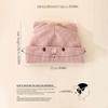 Winter Warm Knitted Slouchy Beanie for Women Embroidered Cat Ears Stretchy Cozy Hat Ladies Fashion Essential Winter Knit Cap
