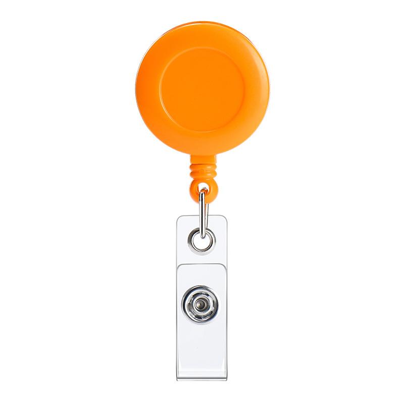Retractable Badge Reel with Durable Clip and Clear Vinyl Strap for ID Card Holder Suitable for Office Work and Events