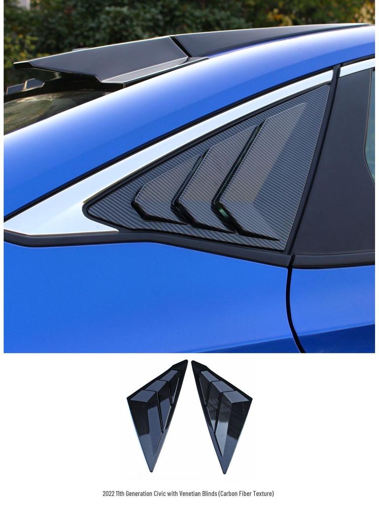 Îmbunătățiri pentru Honda Civic generația a 11-a 2022: buza frontală, eleron spate, splitter, jaluzele, bară spate.