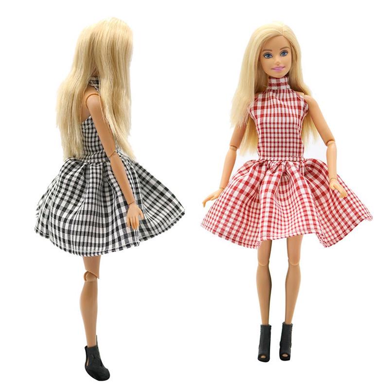 Gonna scozzese alla moda, carina principessa, bambole, vestiti, accessori, puzzle, giocattoli, ragazze, regalo