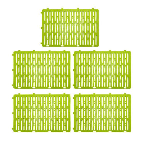 

5 шт. защитный чехол для дерева, гибкий, блокирующийся, пластиковый, расширяемый, для защиты ствола дерева зелёный