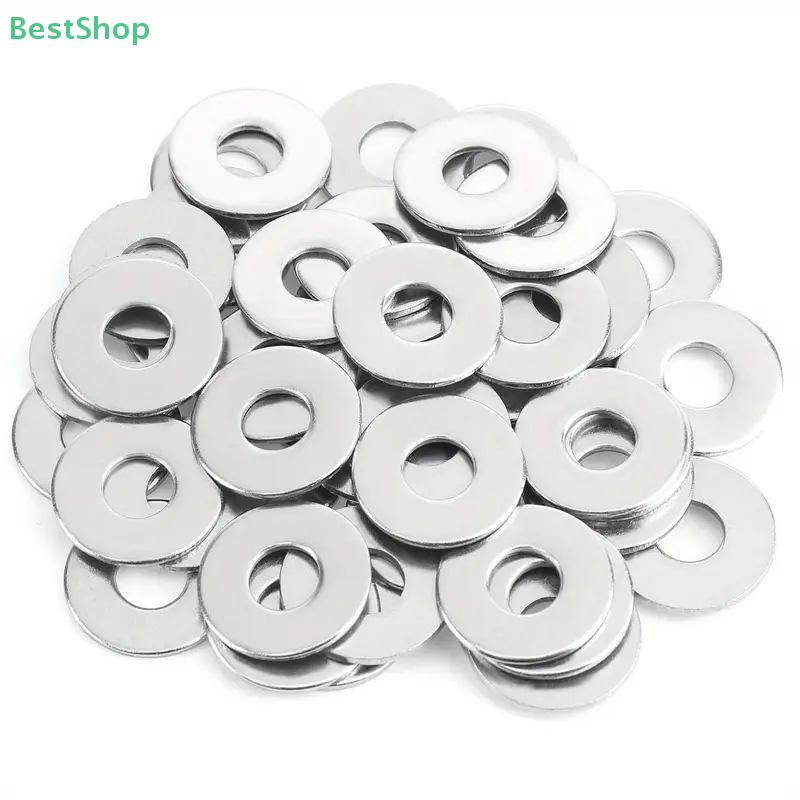 180 Stück Schraubenscheiben, Metall-Flachscheiben-Sortiment, M2 M2.5 M3 M4 M5 M6 M8 M10 M12 Flachring-Dichtungsringe