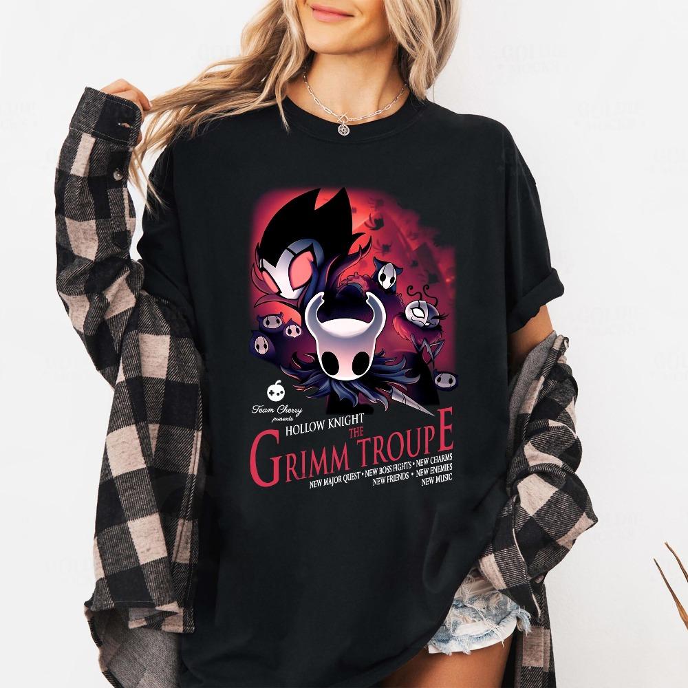 Hollow Knight Tshirt Summer New Retro Street Unisexs and Womens Casual Fashion Tshirt S