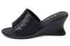 Mule Sandals Made In Japan Office Signature Wedge Sole Black Size M [Akiriko] Approx. 7.5cm
