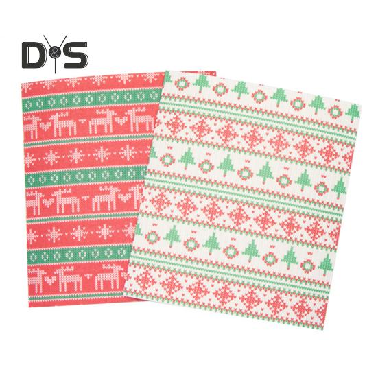 1/2/4-teiliges Geschirrspülschwamm-Set, wiederverwendbare Reinigungsschwämme, hervorragende Absorption, Weihnachtsthema, Küchenwäscher