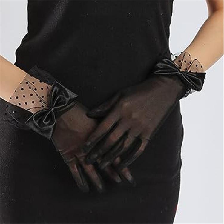 Nightclub Party Gloves Stage Performances Lace Gloves Short Length Hand Gloves