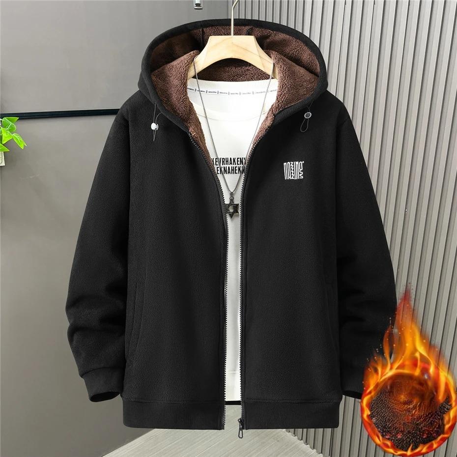 Autumn Winter Fleece Jacket Men 12XL