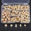 180ks Nautral dřevěné připínáčky Dekorativní nástroj pro kutily 10mm