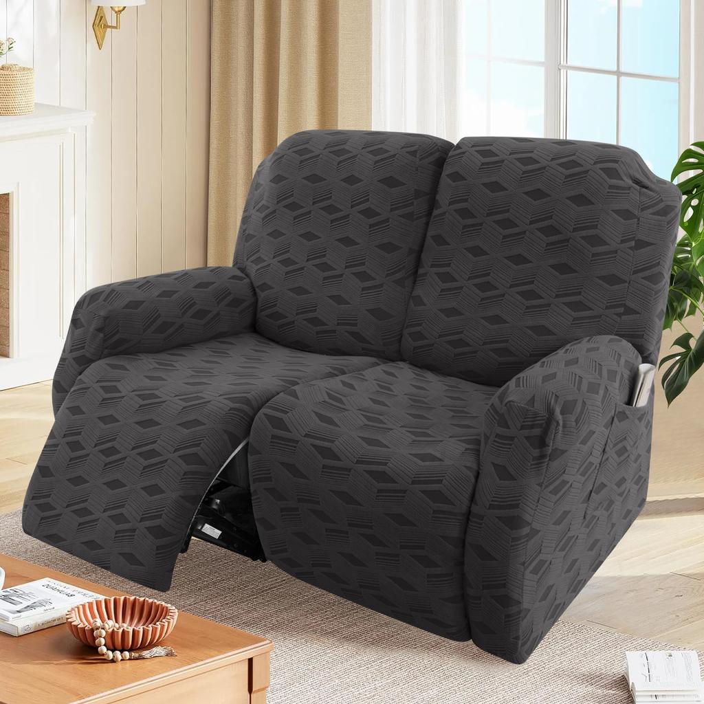 Elastic Jacquard Armchair Chair Cover 2 Seater 6pcs/set Recliner Sofa Cover for Living Room Relax Slipcover Protector