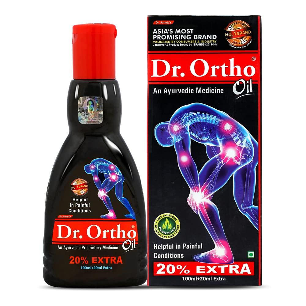 

Dr Ortho Ayurvedic Pain Relief Oil 100ml+20ml Extra Pack For Joint, Knee, Back & Shoulder Discomfort