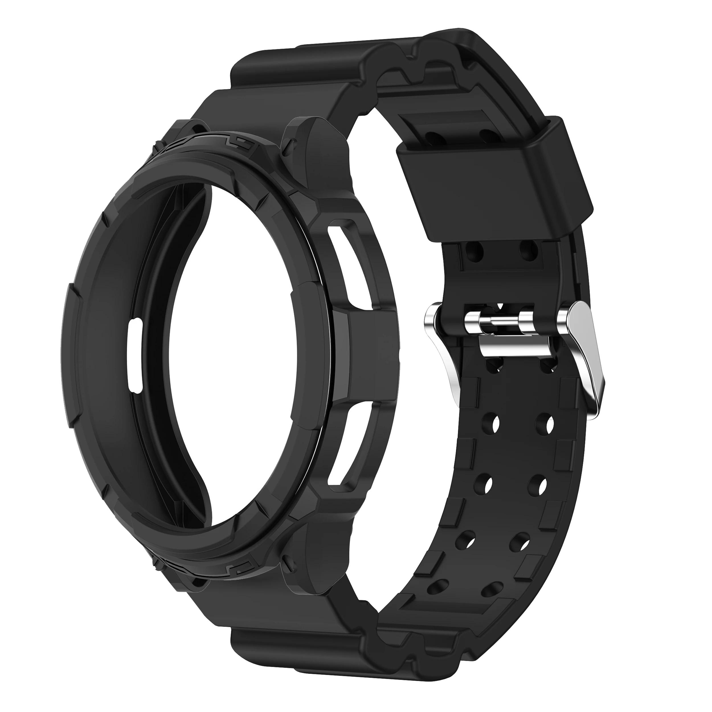 

Case+Strap for Samsung Galaxy Watch 6 Classic 43mm 47mm Band Protective Cover Silicone Bracelet For 6 Classic Modification kit Watch 6 Classic 47mm