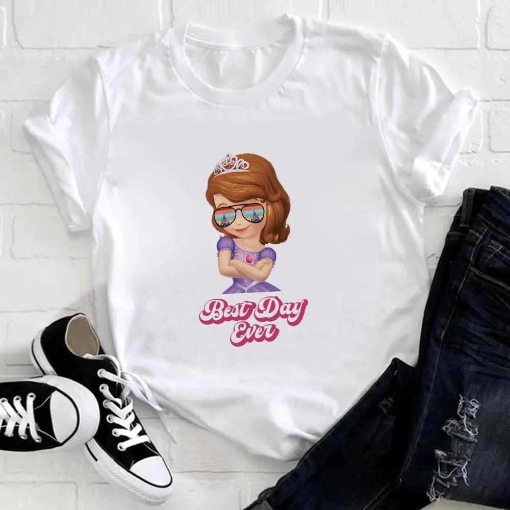 Kawaii T-shirt Cartoon Little Mermaid Print Short Sleeve T Shirt Fashion Streetwear Fashion Unisex Clothing Tops