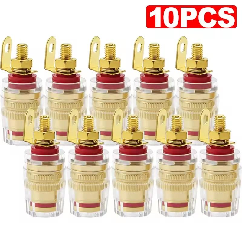 Banana Plug Connector Audio Jack Socket 4mm Binding Post For Amplifier Speaker Terminal Board Gold Plated Consumer ElectronicsGood product