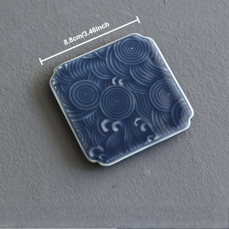 Ceramic Teacup Coaster Tea Ceremony Cup Holder Teapot Insulation Pad Japanese Zen Chinese Kung Fu Tea Trays Teaware Accessories