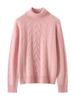 Autumn Winter Cashmere Knit High Collar Raglan Sleeve Women's Shirt
