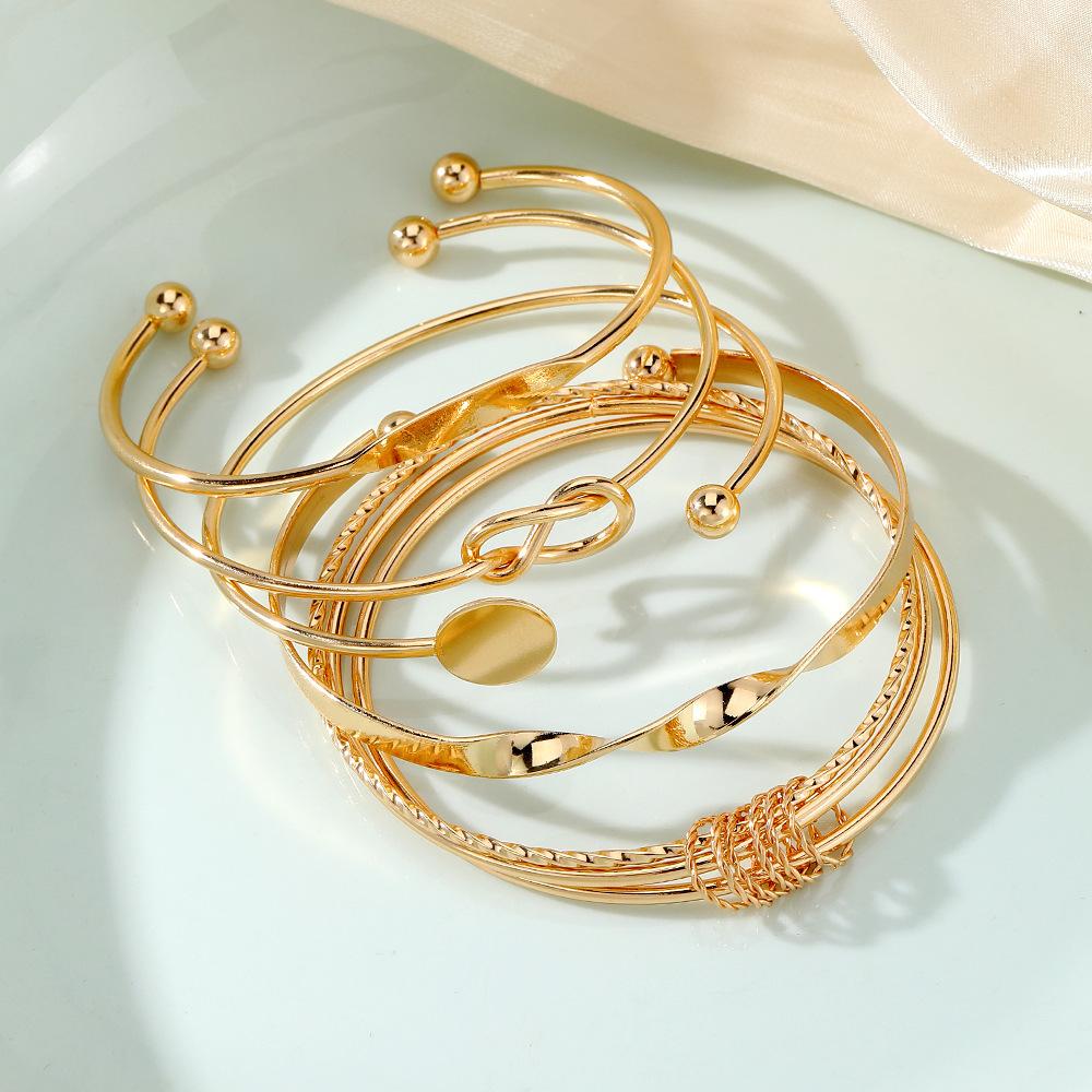 Punk Trendy Multilayer Bracelets for Female Elegant Delicate Twist Sparkling Adjustable Bangles Jewelry Couples Gifts