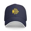 New Camino De Santiago Symbol Large Yellow Scallop Shell Cap Fashion Casual Baseball Cap Adjustable Hat Hip Hop Summer Baseball