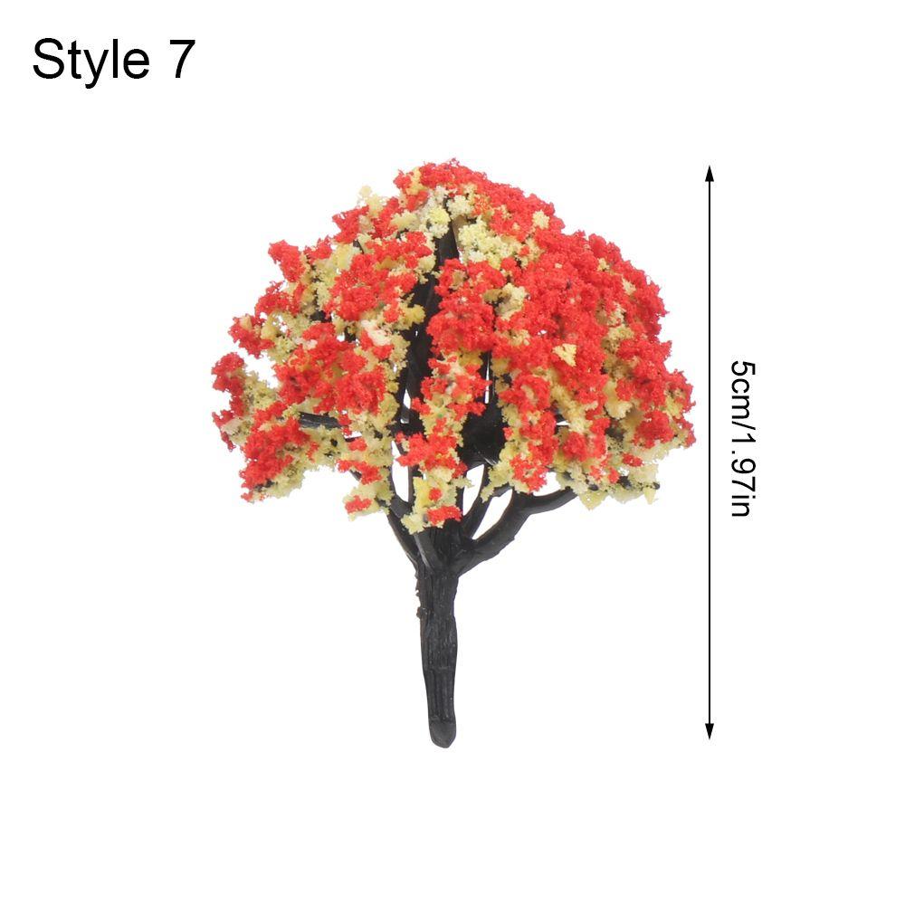 Arbres de Paysage Artificiels Décoration de Chemin de Fer Arbre à Fleurs Miniature Accessoires de Paysage de Bâtiment