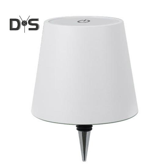 

Беспроводная лампа для бутылок вина, 3 цвета, регулируемая яркость, перезаряжаемая, беспроводная, сенсорное управление, светодиодная настольная лампа для дома, офиса, бара, кафе, украшения metal белый