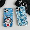 Cartoon D-Doraemons Phone Case For IPhone 17 16 15 14 13 12 11 Pro Max Plus Corrugated Bumper Back Cover Shell