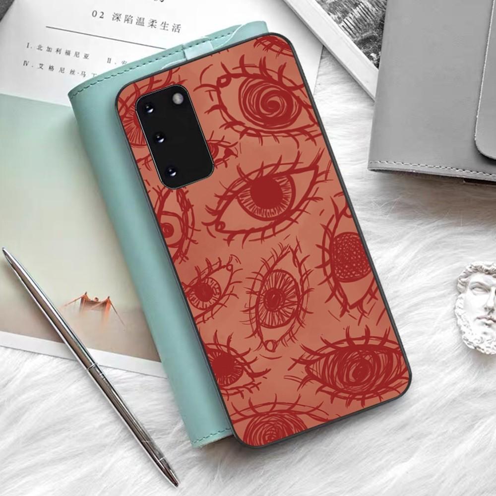 Spooky Scary Red Eye Pattern Phone Case For Samsung S 9 10 20 21 22 23 30 23 24 Plus Lite Ultra FE S10lite Fundas