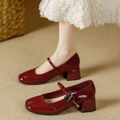 Retro Mary Temperament kleiner Duftstil kleine Lederschuhe Damen flacher Mund neu Abendwind Französische Mode leichte einzelne Schuhe Damen