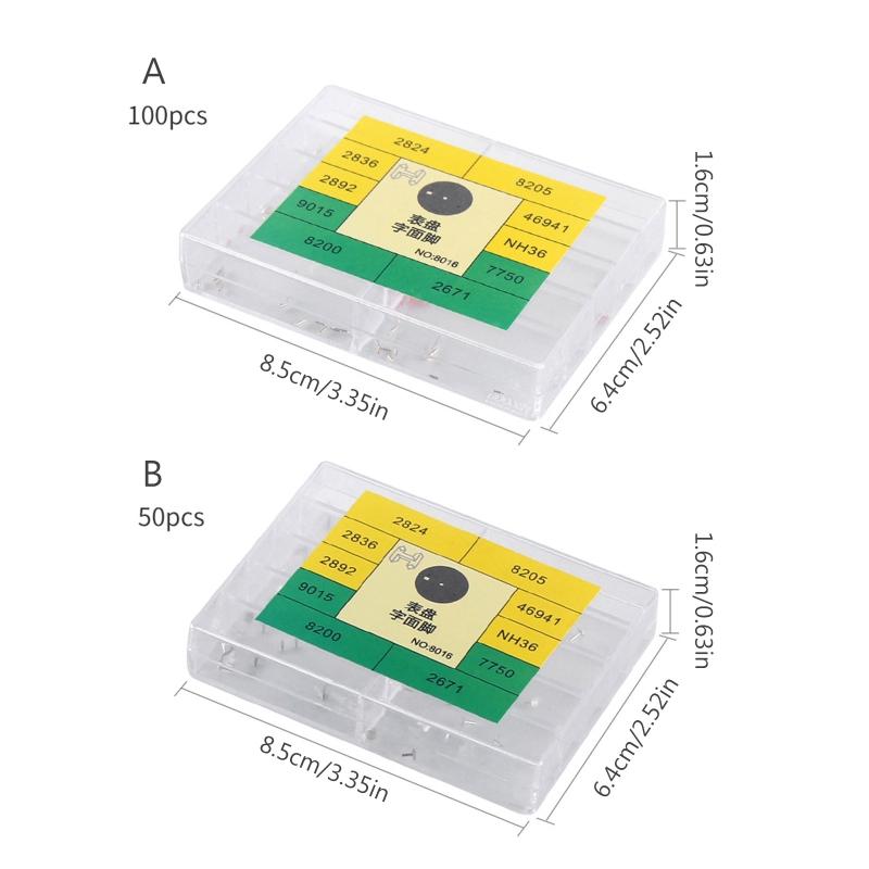 Watch Dial Feet Assortment Spare Repair Parts Accessory for Wristwatch Watchmaker 2824 8200 7750 2671 Stainless Steel