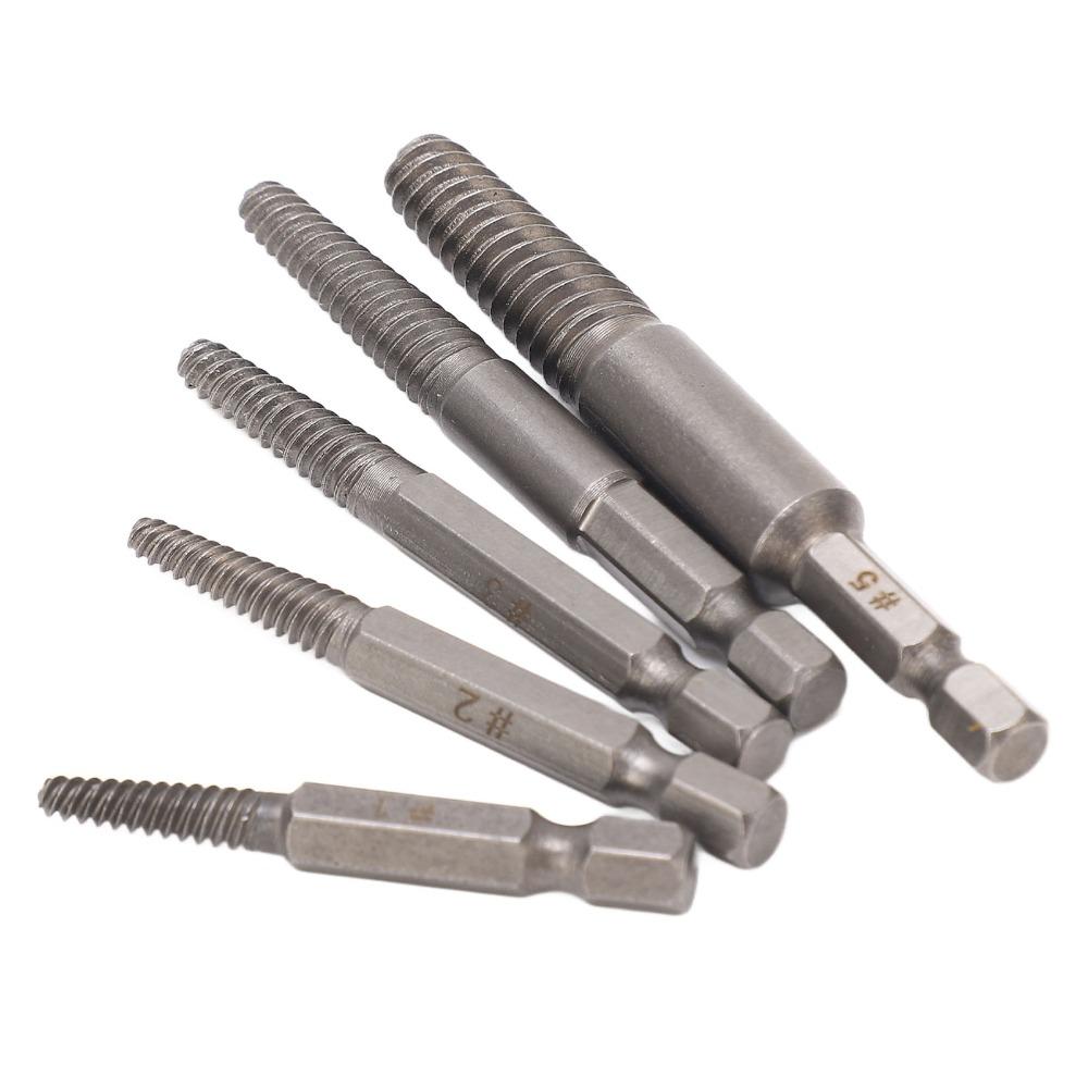 5PCS Strong Toughness Damaged Screw Extractors Bolt Extractor Tool  For Damaged Bolts