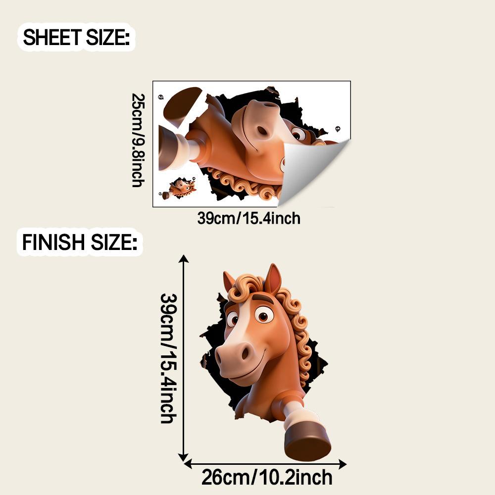 Персонализированные прорывные скакуны Лошадь-форма Вход в гостиную Настенные декоративные наклейки