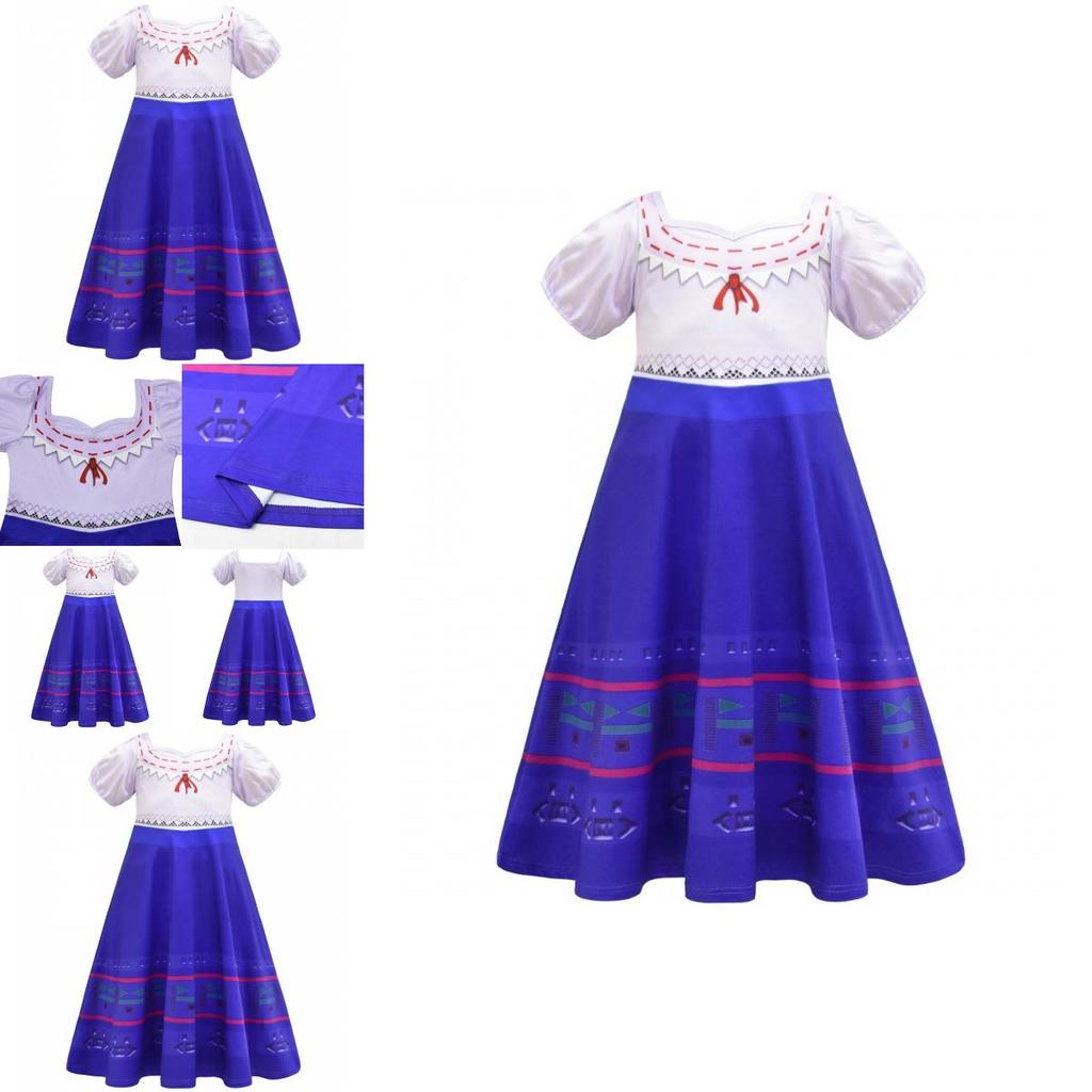 Vibrant Encanto Mirabel Isabela Pepa Princess Dress For Girls' Cosplay Parties