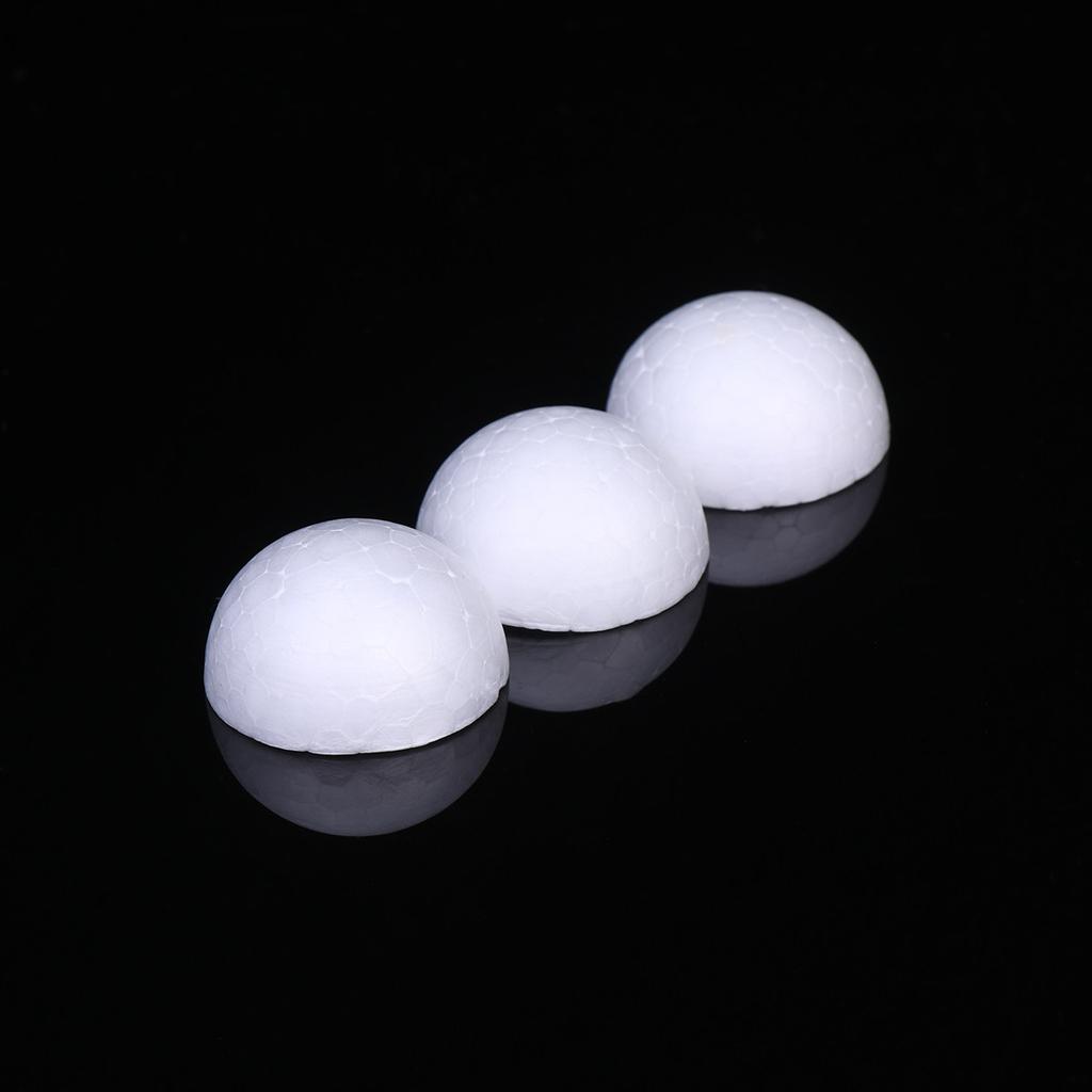 100Pcs Foam Semicircle Half Ball DIY Craft Material White Christmas Decoration Flower Arrangement Supplies Children Painting