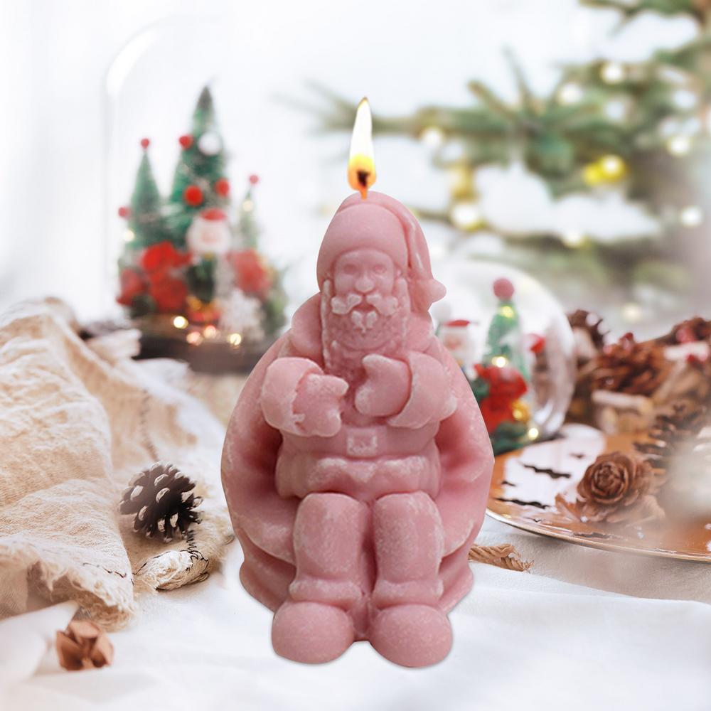 3D Santa Claus Mold Silicone Candle Mold Decorative Mould For Making Home Ornaments Plaster Moulds For Art Craft Casting Molds