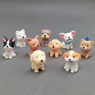 Realistic Mini Resin Dogs Home Decor Cute Animals Puppy Miniature Figurines Model Toy DIY Decoration Dog Ornaments