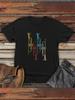 Men Woman Casual Short-Sleeve T-Shirt JAZZ Music Notes Unique Print Polyester Crew Neck Perfect for Summer Graphic Tees Y2k Top