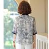 YUZHAOLIN Damen Neues Chinesisches Stil Chiffon 3/4 Ärmel Oberteil