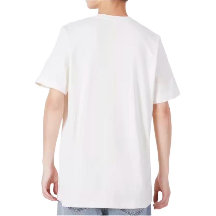 adidas Originals Trefoil Solid Logo Casual Crew Neck T-Shirt Men Tops Off-White HN0995