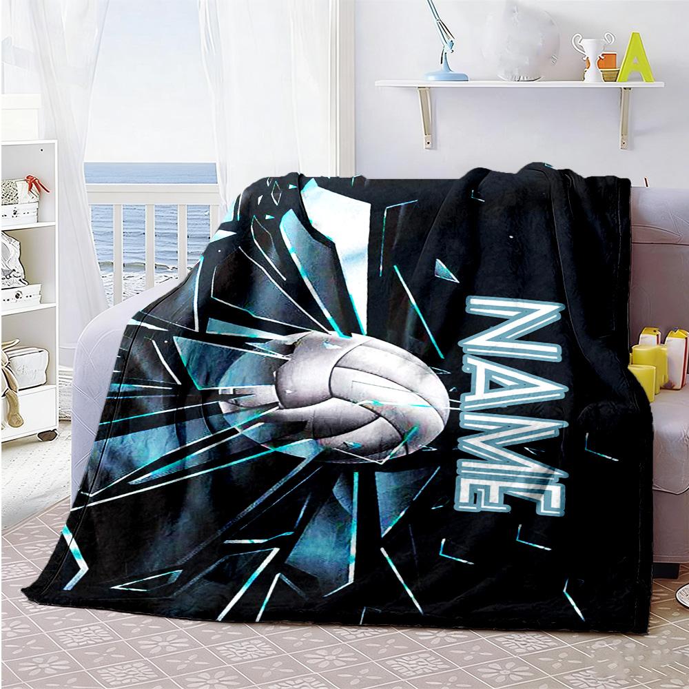Volleyball6 Personalized Name Blanket Lightweight Personalized Blanket Soft Warm Cozy Great for Bed Home Decor Livingroom Chair Ideal for All Seasons