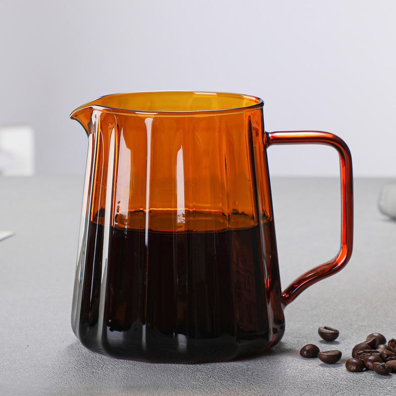 New thickened glass coffee pot American sharing pot set coffee filter