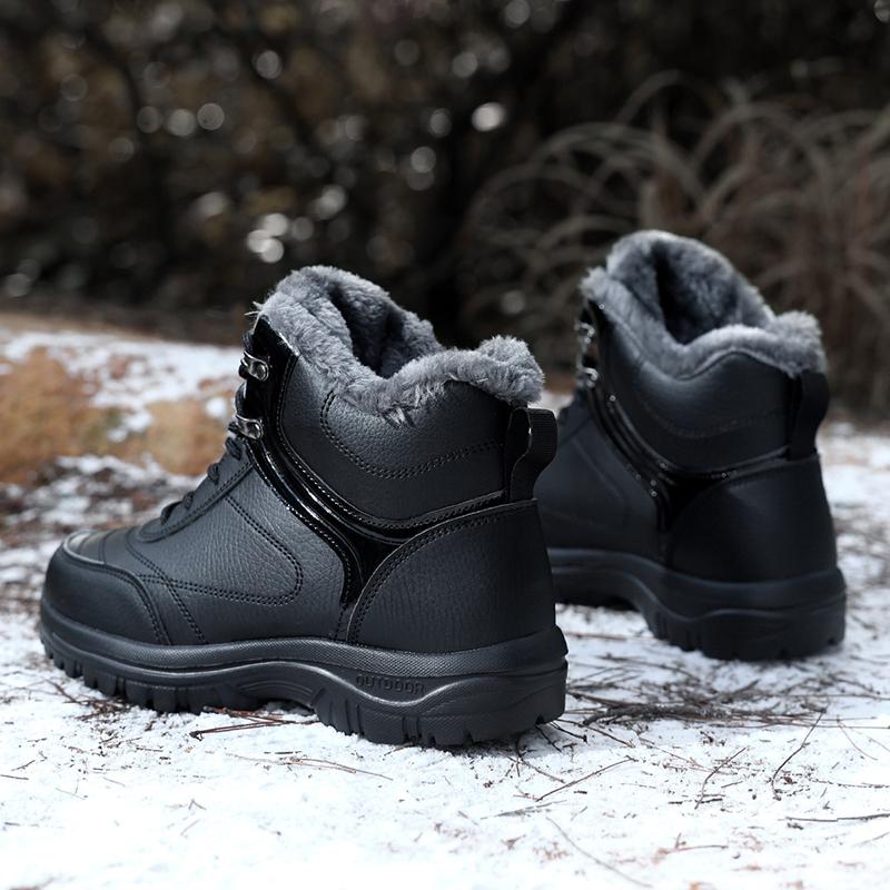 New Men Winter Snow Boots Women Super Warm Ankle Boots Unisex Plush Sneakers Wearable Anti-slip Waterproof Men's High Top Boots