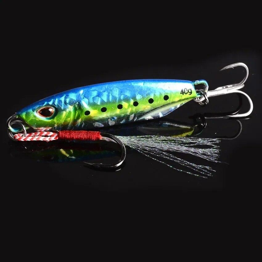 10 Piezas Pesca con Jig de Metal Señuelos de Peso 10g-50g Pesca de Arrastre Señuelos Duros Señuelos para Lubina Aparejos Señuelos para Pesca de Trucha con Jig Jigs Señuelos de Agua Salada
