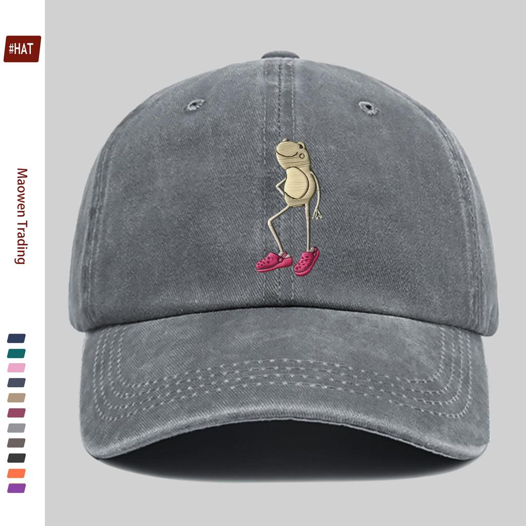 pc Cartoon Frog Print Baseball Cap Casual Printed Sun Hat Comfortable Lightweight Decorative Hat with Adjustable Strap Truck