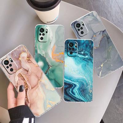 Marble Pattern Luxury Cool Clear Case For Xiaomi Redmi Note 11 Pro 10 9 9S 8 8T 7 9A 9C 9T 10 10C K40 Transparent Phone Cover