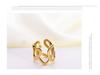 European & American INS Style Zircon Square Buckle Stainless Steel Women's Ring