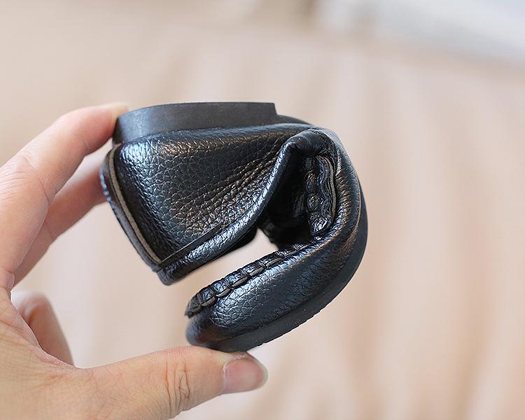 British Style Soft Sole Leather Slip-On Shoes for Boys - Autumn 2022 Trend