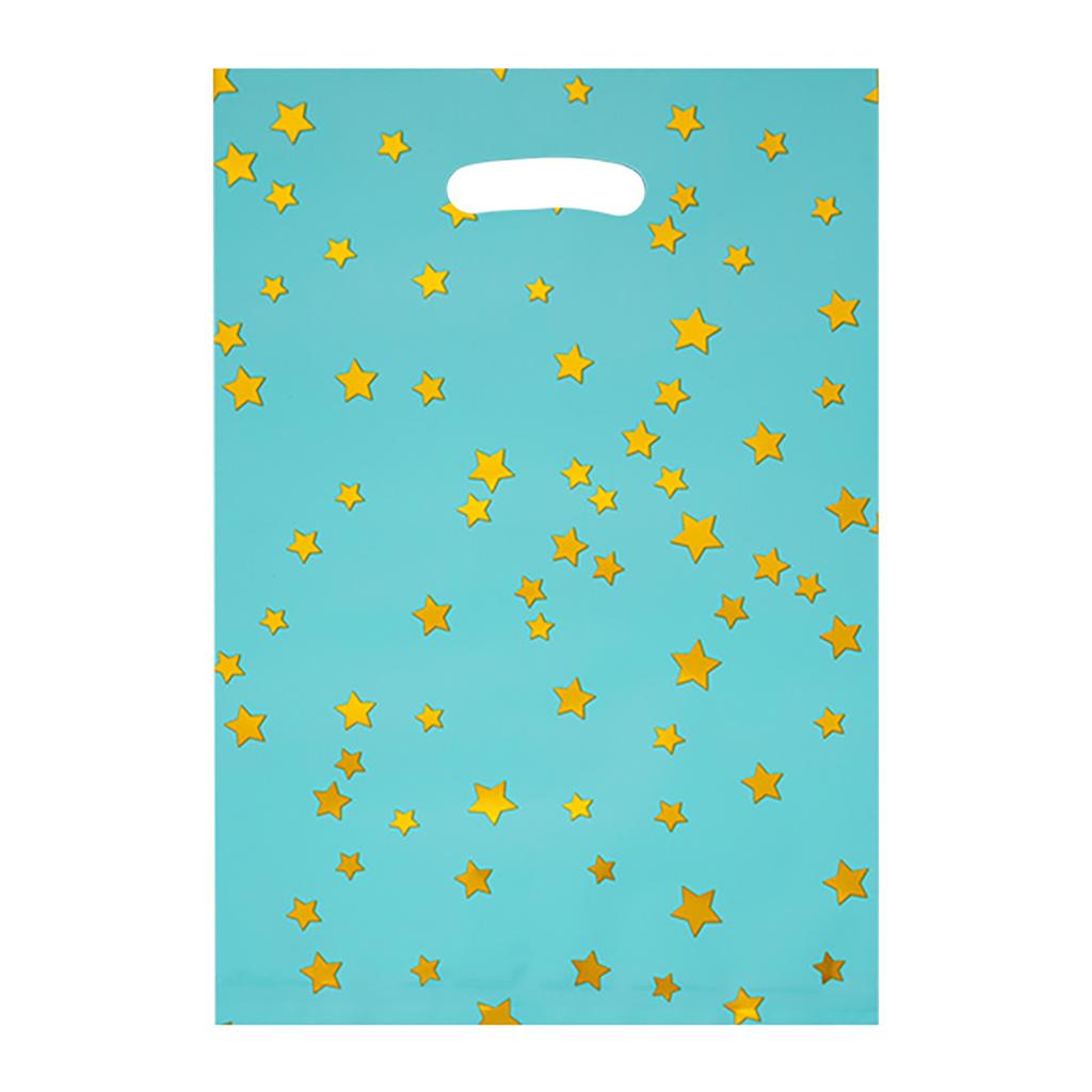 10 ks dětské společenské tašky, narozeninové sáčky se sladkostmi, sáčky na párty(hvězda vzor 3 barvy)