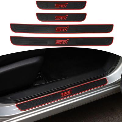 LEXLEYS Subaru STI Side Step Guard Scuff Plate Car Door Molding Side Molding Door Guard Sticker Scuff Protect Sheet Scratch Prevention Tape Included